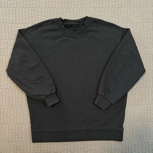 Lululemon Sweatshirt Women's 4 Black Perfectly Oversized Crewneck Athleisure